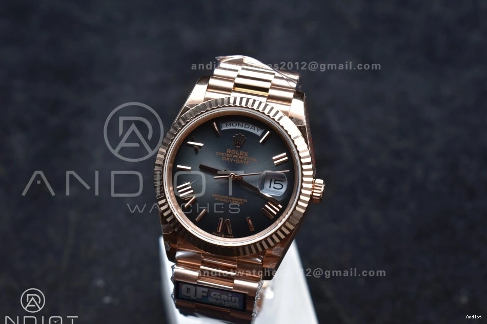 AllSeason on DayDate RG QF Edition Steel 40 V4 Slate 904L Dial Ombre 711 A2836 Best President Weight) (Gain Bracelet 0716